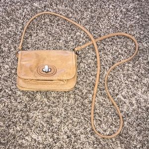 Brown fossil crossbody